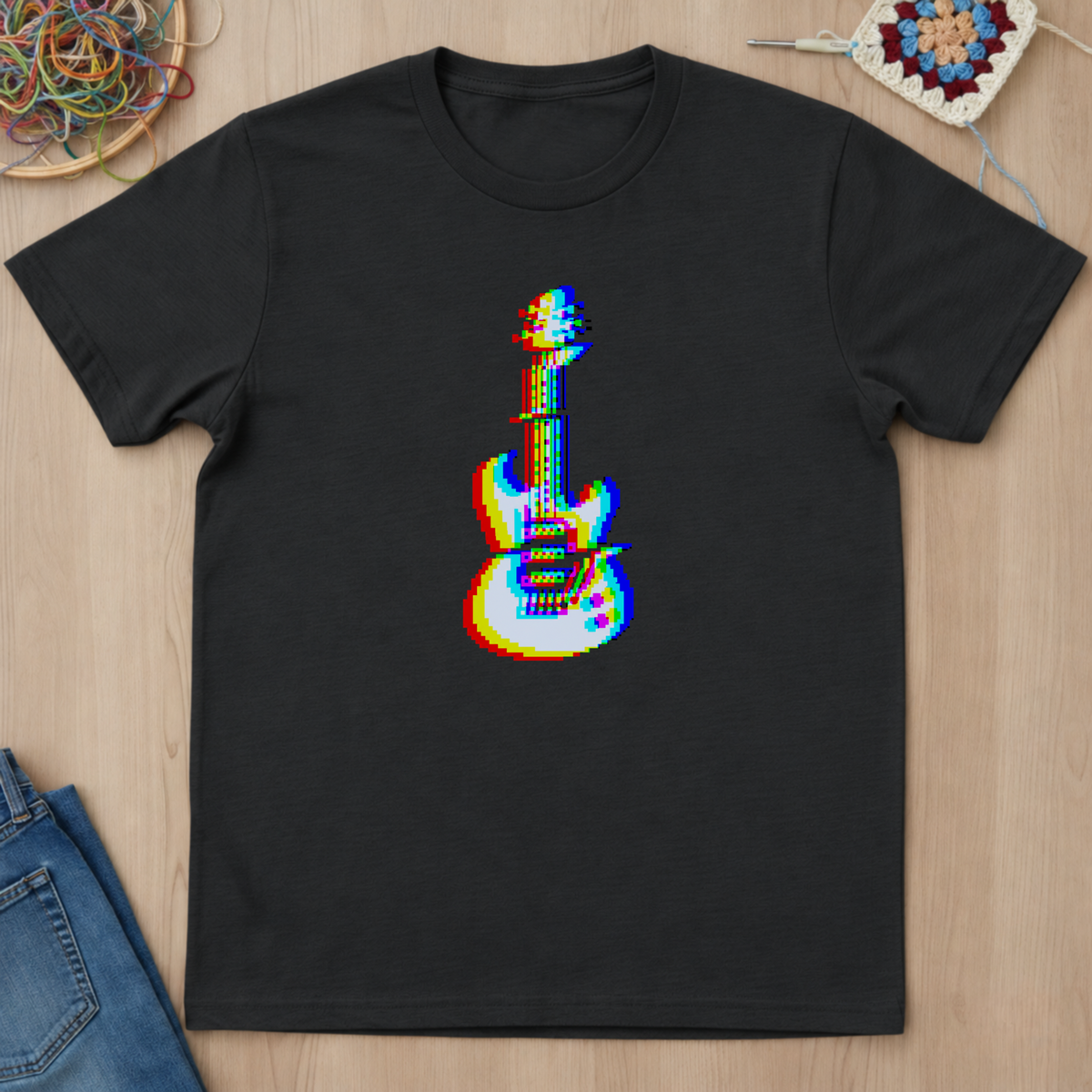 Guitare électrique en glitch