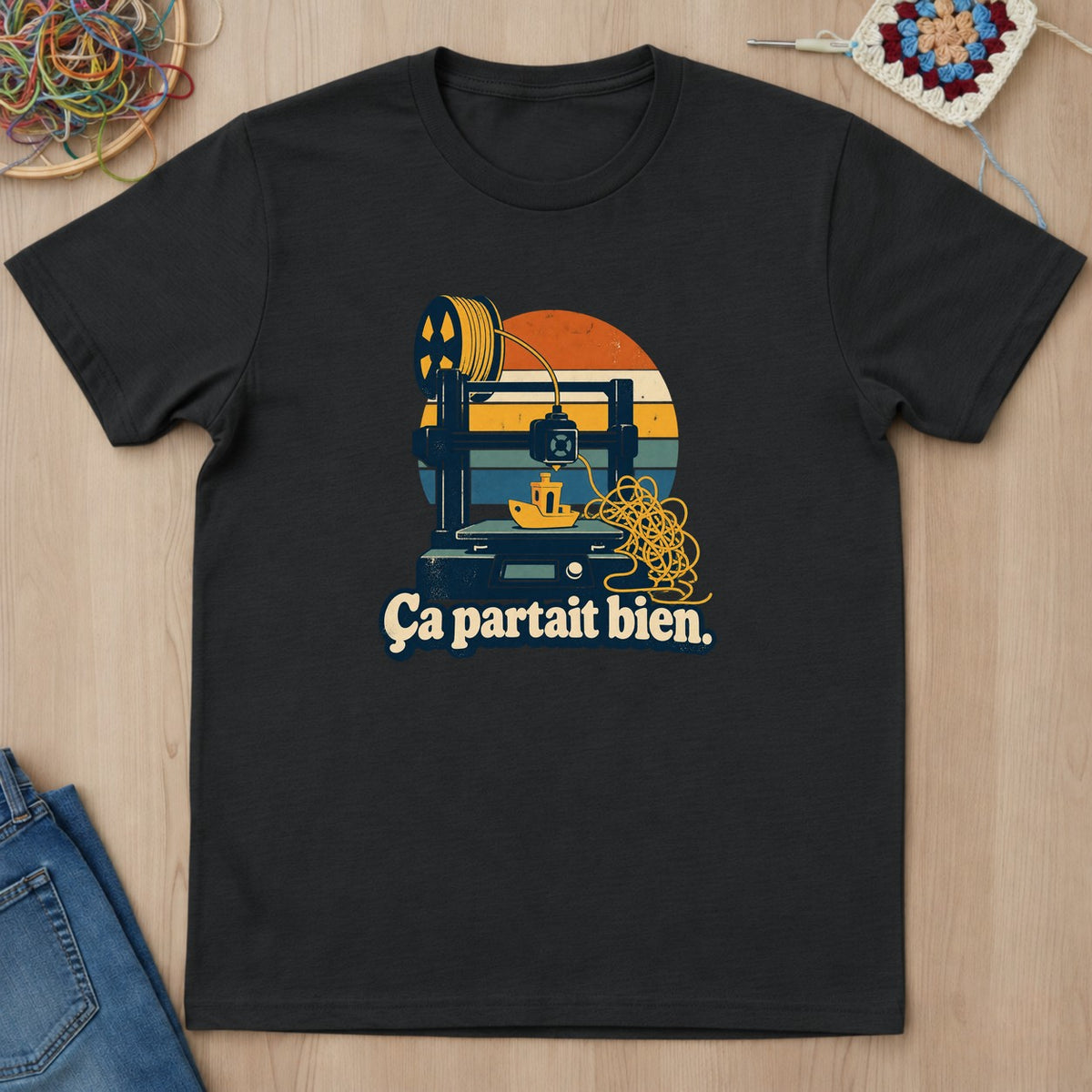 T-shirt mockup — Black