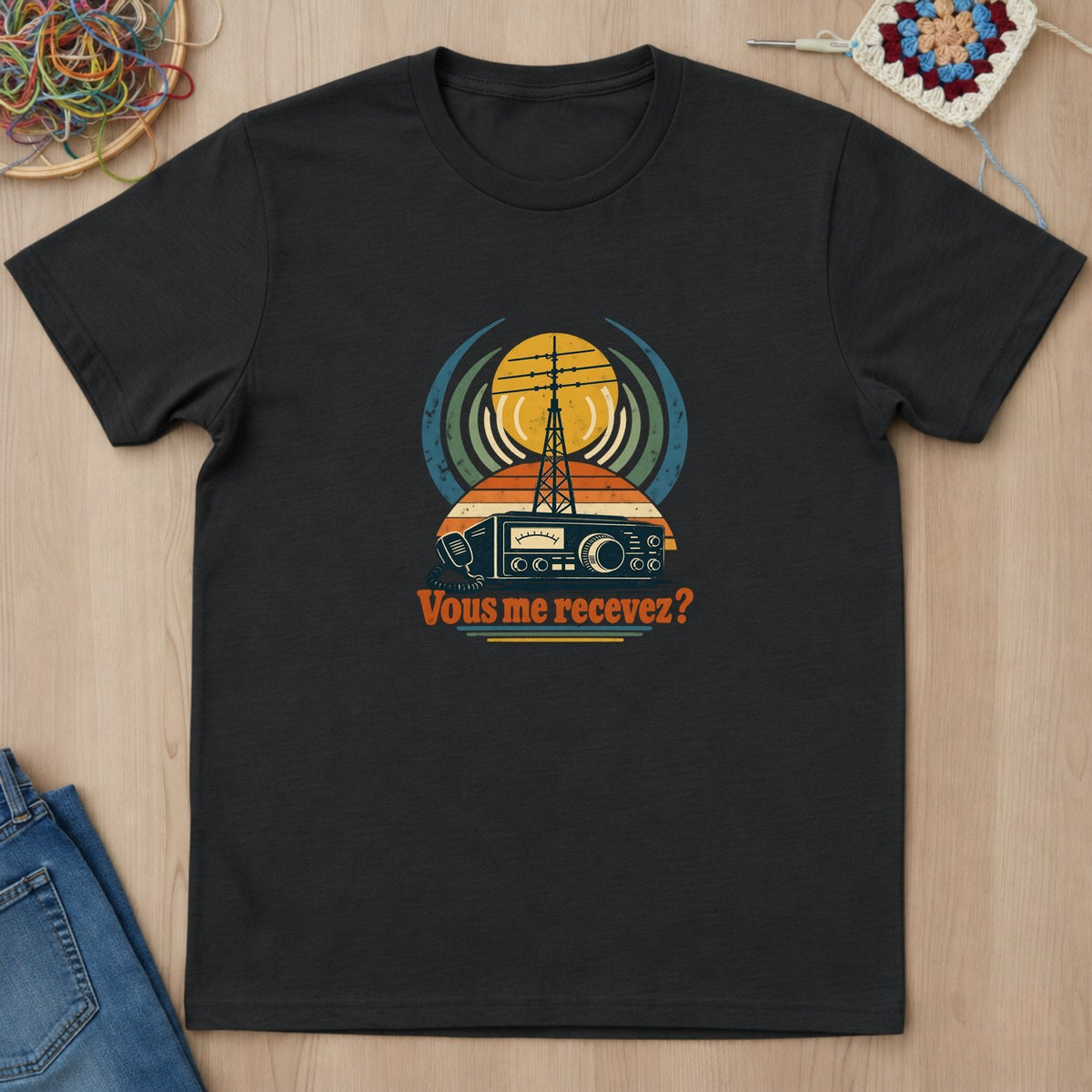 T-shirt mockup — Black