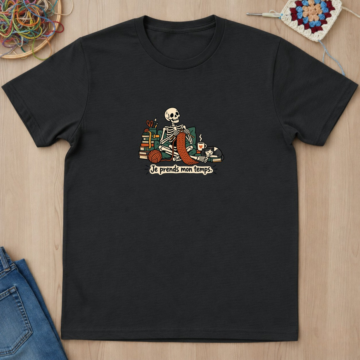 T-shirt mockup — Black