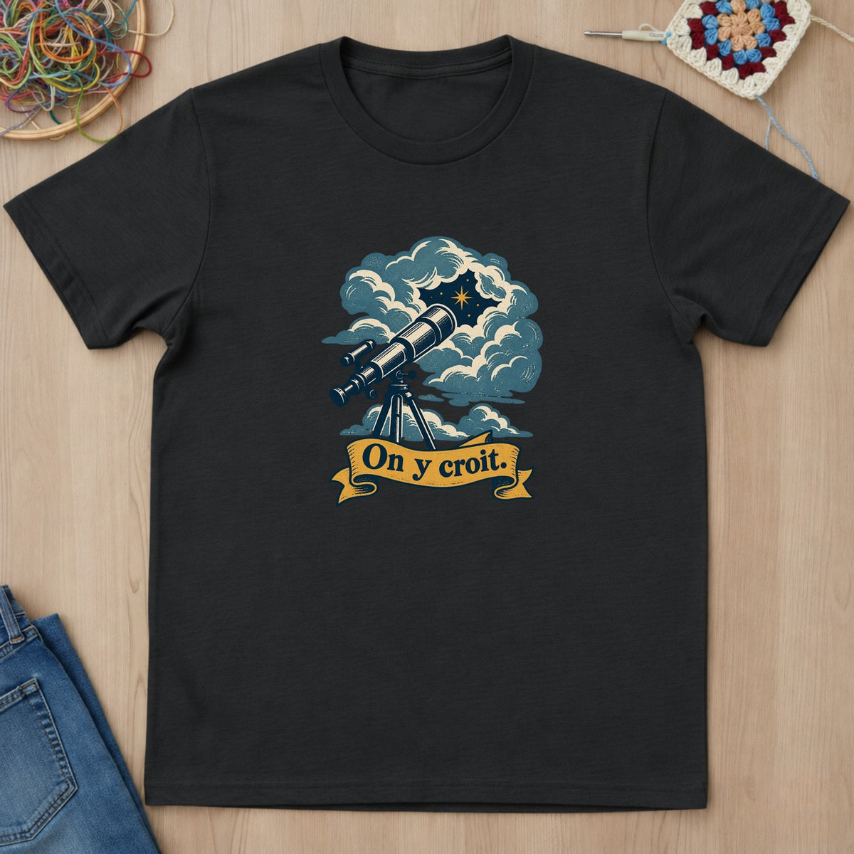 T-shirt mockup — Black