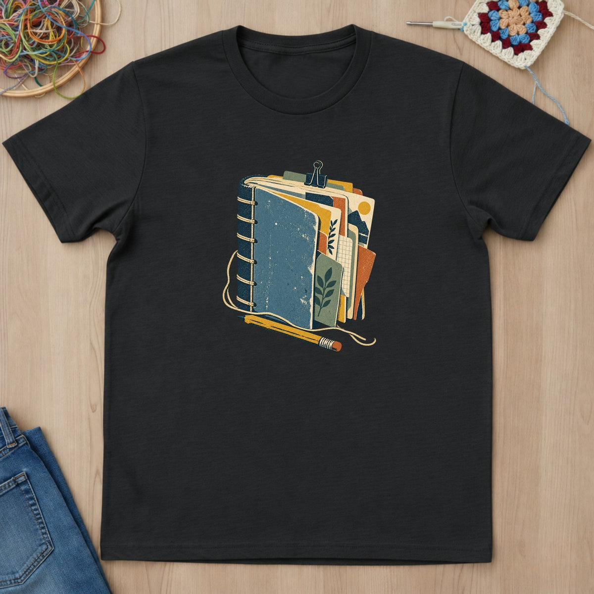 T-shirt mockup — Black