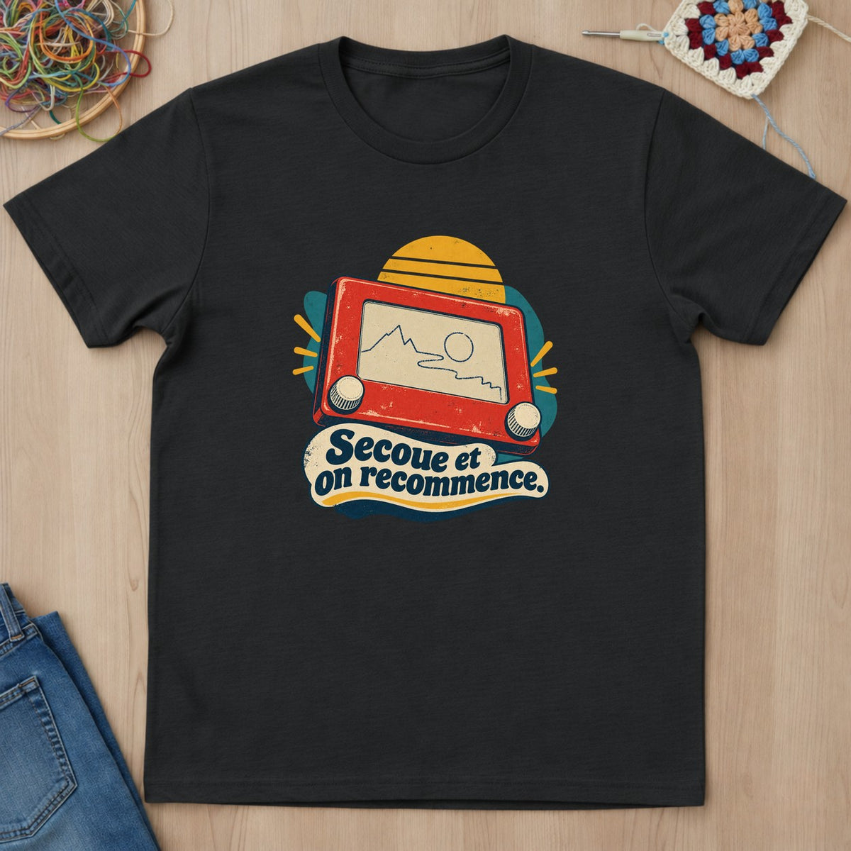 T-shirt mockup — Black