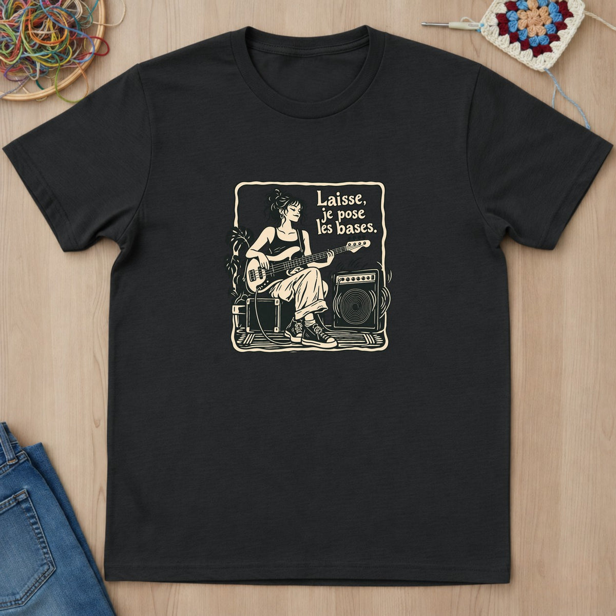 T-shirt mockup — Black