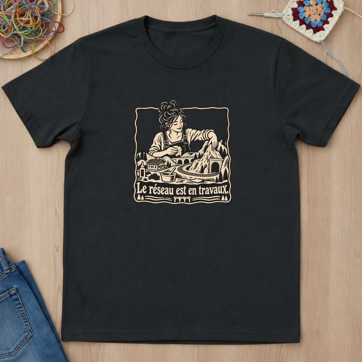 T-shirt mockup — Black