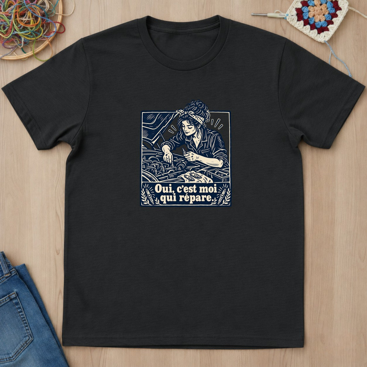 T-shirt mockup — Black