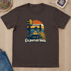 T-shirt mockup — Dark Chocolate