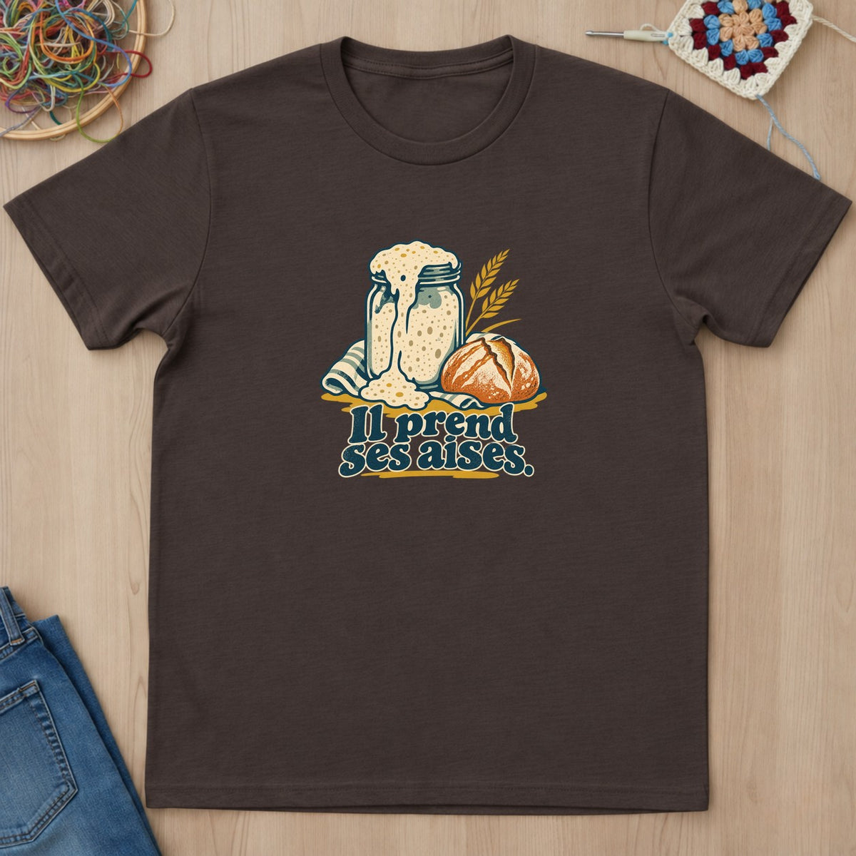 T-shirt mockup — Dark Chocolate