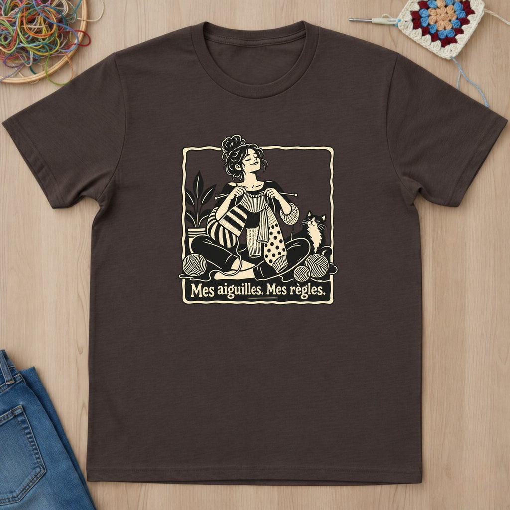 T-shirt mockup — Dark Chocolate