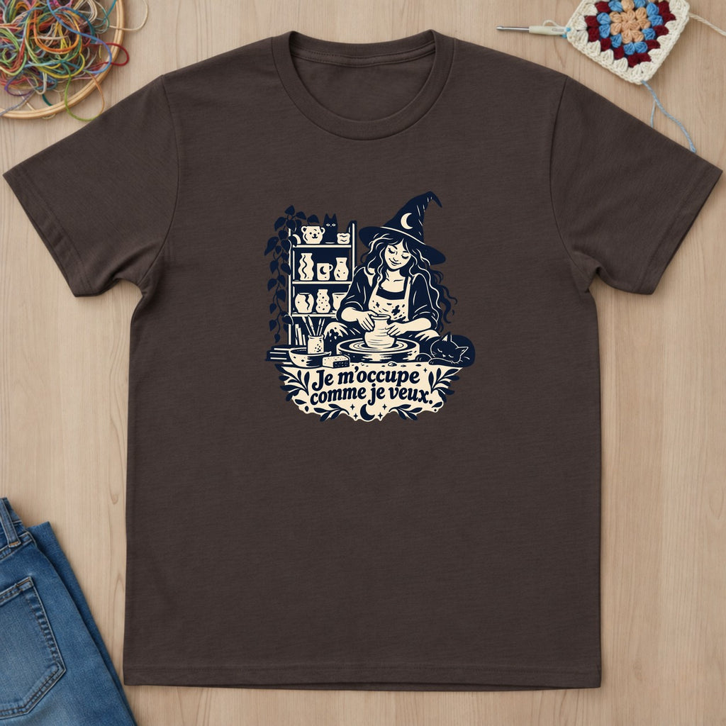 T-shirt mockup — Dark Chocolate