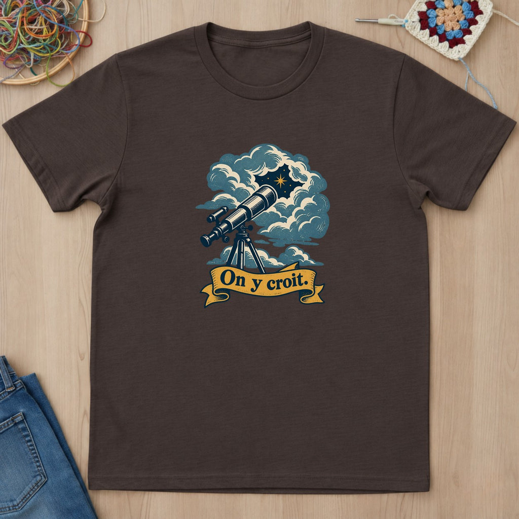 T-shirt mockup — Dark Chocolate