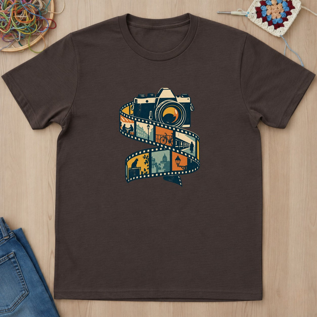 T-shirt mockup — Dark Chocolate
