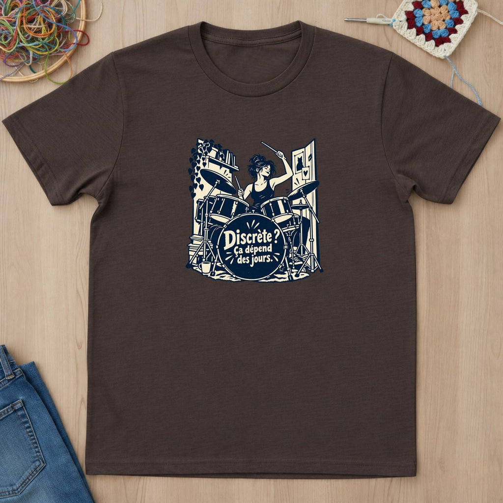 T-shirt mockup — Dark Chocolate