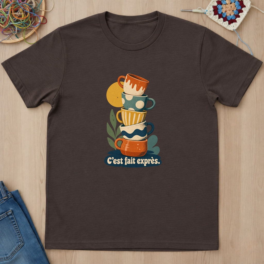 T-shirt mockup — Dark Chocolate
