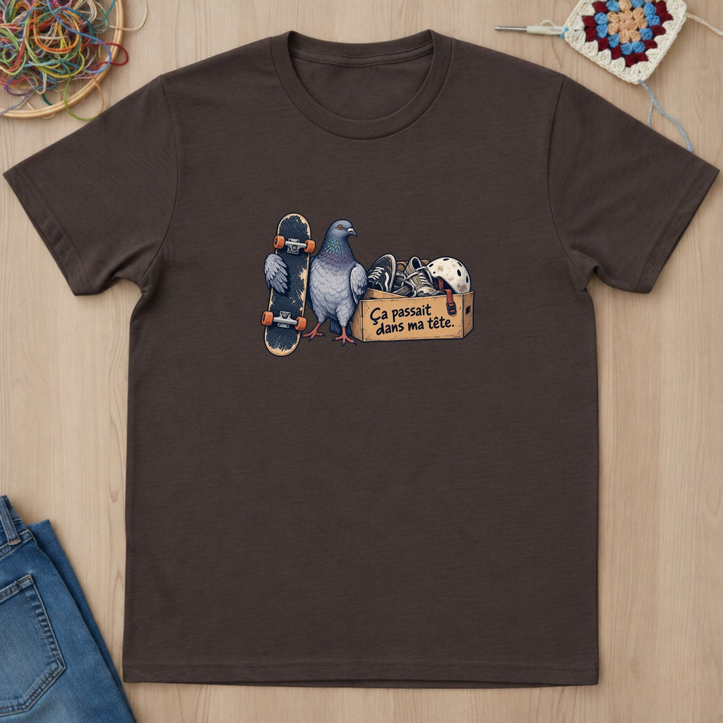 T-shirt mockup — Dark Chocolate