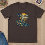 T-shirt mockup — Dark Chocolate