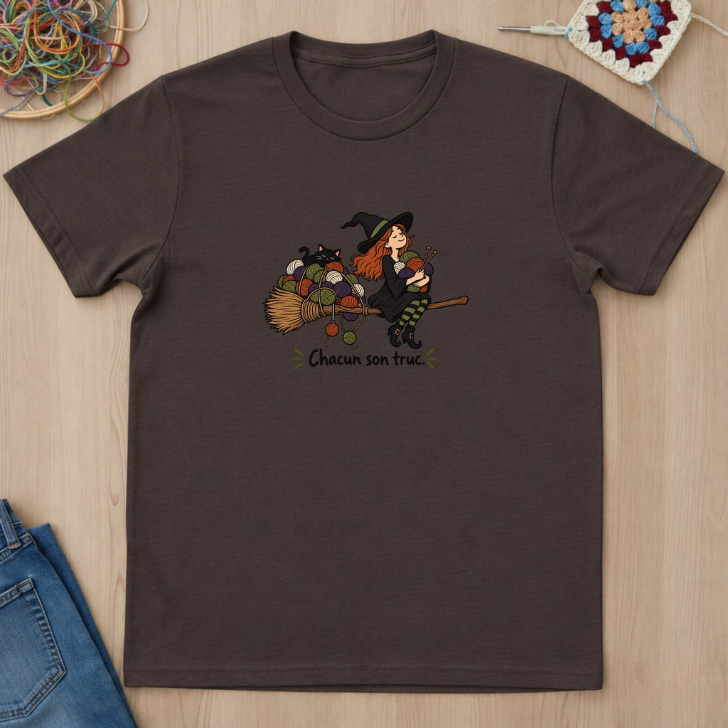 T-shirt mockup — Dark Chocolate