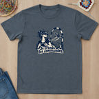 T-shirt mockup — Dark Heather