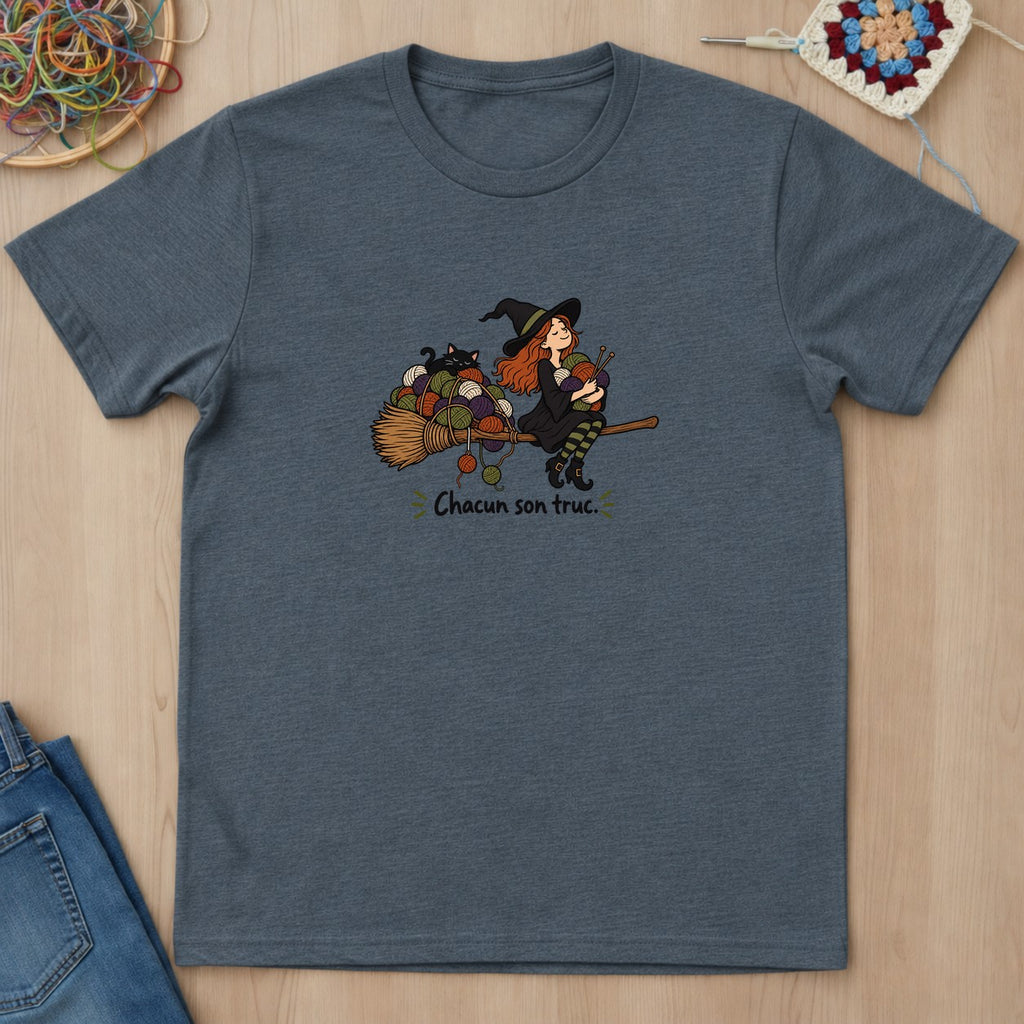 T-shirt mockup — Dark Heather