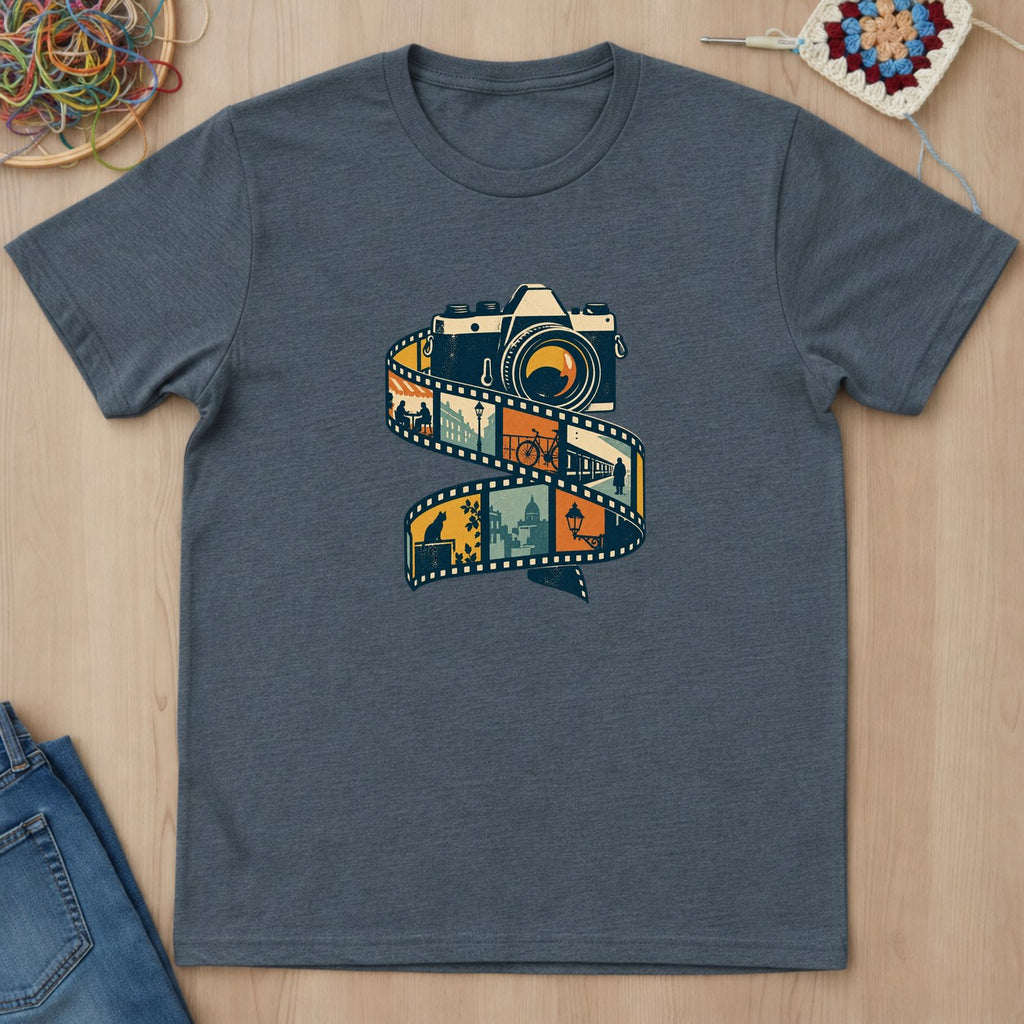 T-shirt mockup — Dark Heather