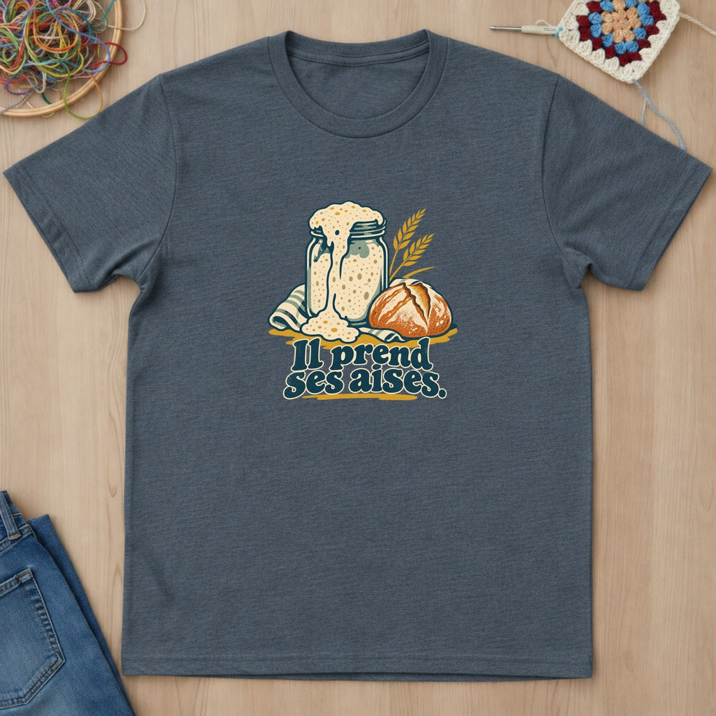 T-shirt mockup — Dark Heather