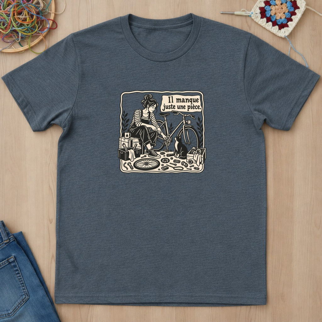 T-shirt mockup — Dark Heather