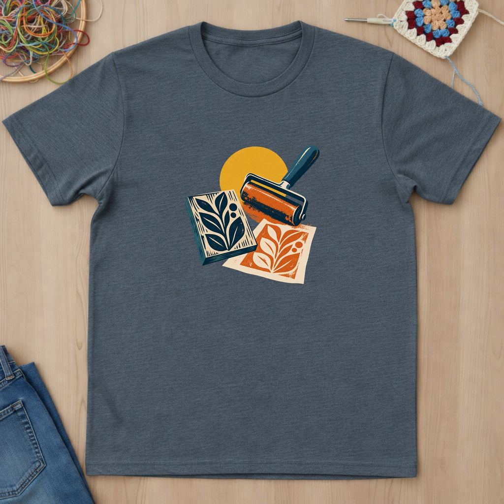 T-shirt mockup — Dark Heather