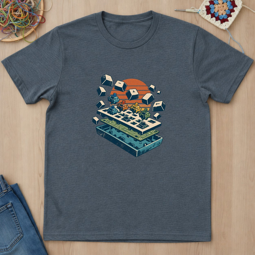 T-shirt mockup — Dark Heather