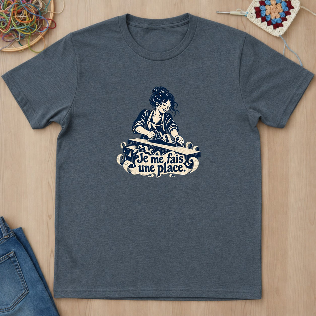 T-shirt mockup — Dark Heather