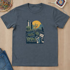 T-shirt mockup — Dark Heather