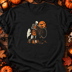 Squelette mécano vélo vintage — T-shirt noir