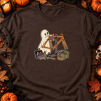 Fantôme restaurant un cadre de vélo — T-shirt chocolat