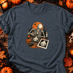 Squelette graveur de fantôme t-shirt — T-shirt gris anthracite chiné