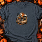 Squelette menuisier rétro — T-shirt gris anthracite chiné