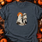 Fantôme bricoleur et étagère inachevée — T-shirt gris anthracite chiné