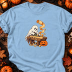 Fantôme menuisier d’Halloween — T-shirt bleu clair