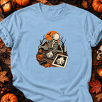 Squelette graveur de fantôme t-shirt — T-shirt bleu clair