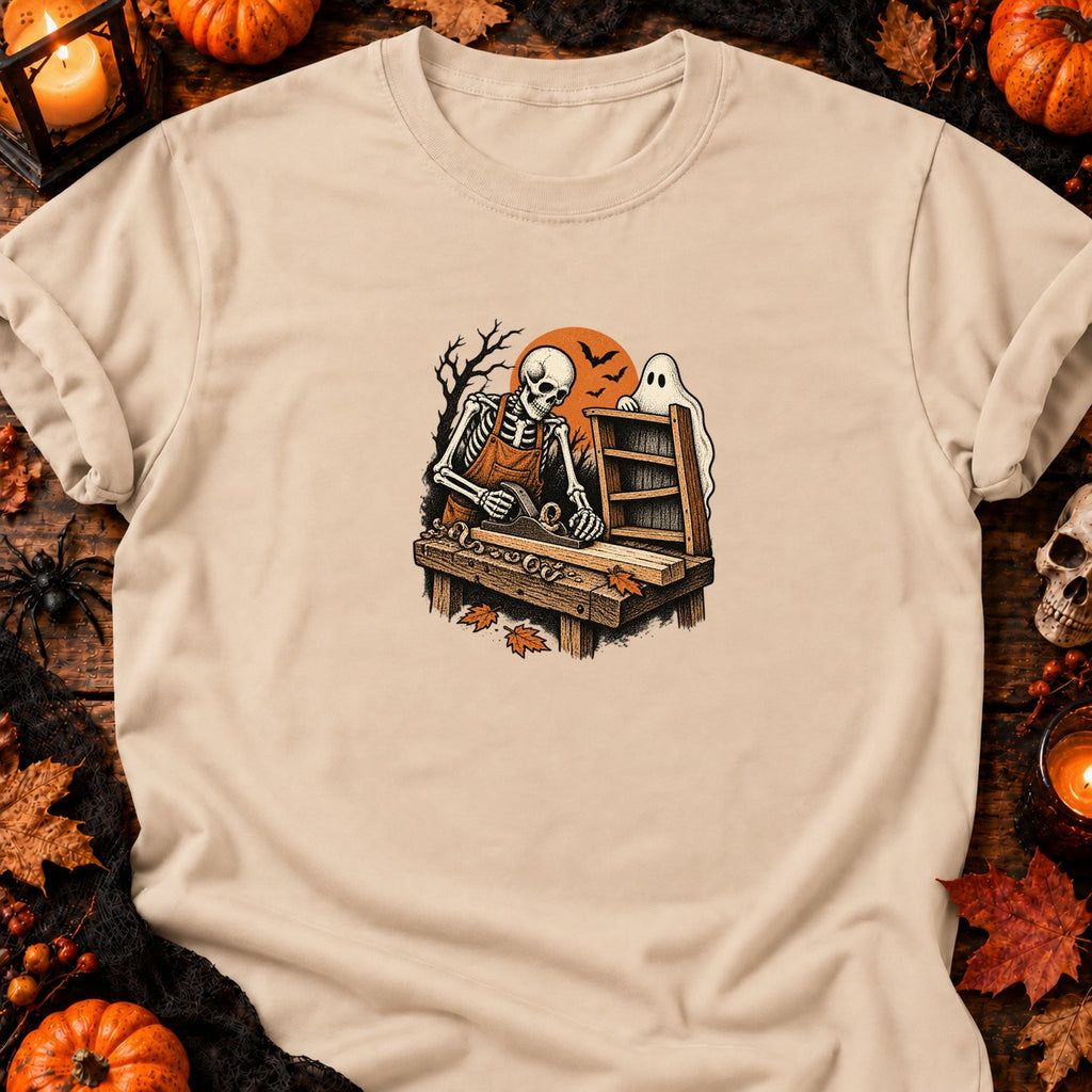 Squelette menuisier rétro — T-shirt naturel
