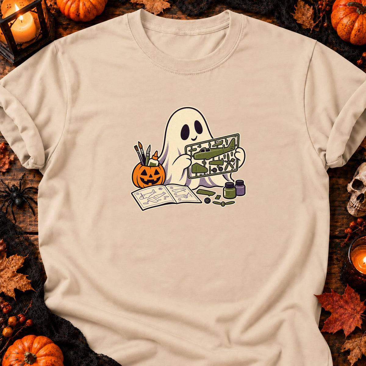 Fantôme et maquette d’avion — T-shirt naturel