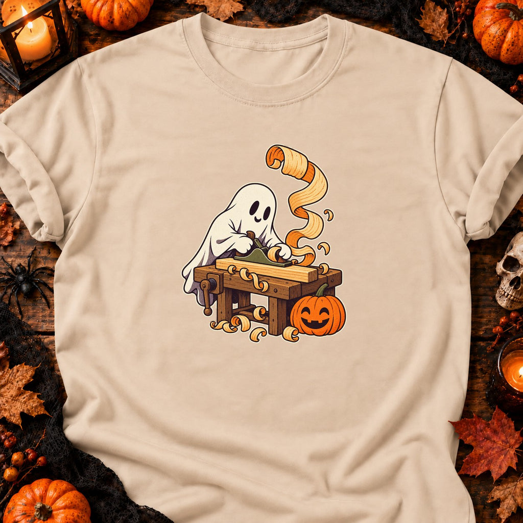 Fantôme menuisier d’Halloween — T-shirt naturel