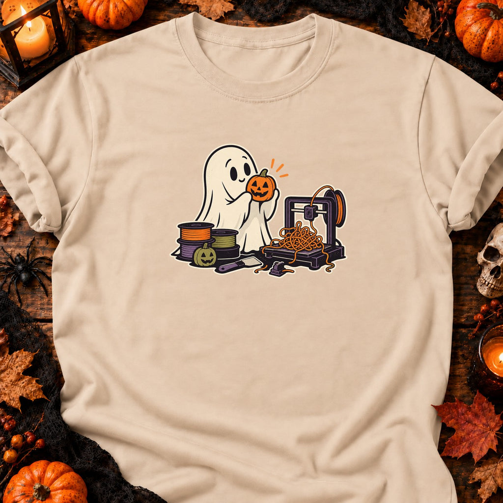 Fantôme et filament spaghetti — T-shirt naturel