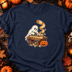 Fantôme menuisier d’Halloween — T-shirt bleu marine