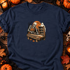 Squelette menuisier rétro — T-shirt bleu marine