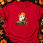 Petit robot fantôme vintage — T-shirt rouge
