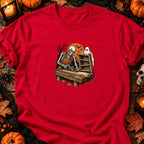 Squelette menuisier rétro — T-shirt rouge