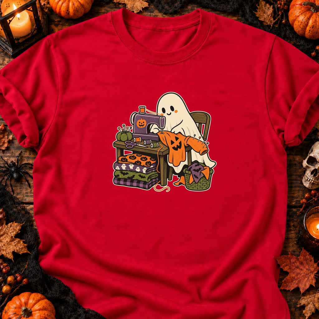 Fantôme couturier à la machine — T-shirt rouge