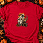 Fantôme soudeur et lune en métal — T-shirt rouge