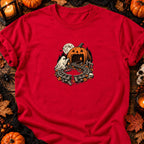Fantôme et circuit de train d’Halloween — T-shirt rouge