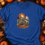 Squelette maquettiste avion vintage — T-shirt bleu roi