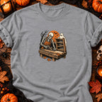 Squelette menuisier rétro — T-shirt gris chiné